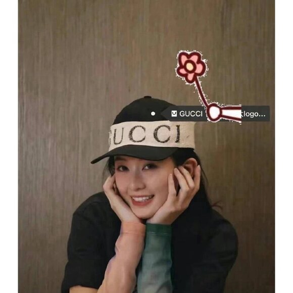 NWT GUCCI Unisex Baseball Hat In Black With Gucci Headband Size L
